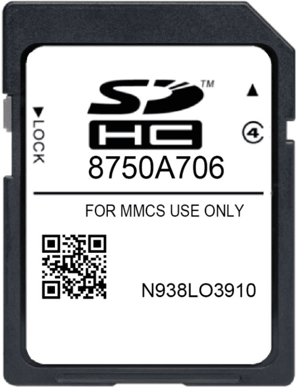 MITSUBISHI MMCS 8750A706 W18, W19 NAVIGAATTORI KARTTAPÄIVITYS SD-KORTTI EUROOPPA 2025/2026